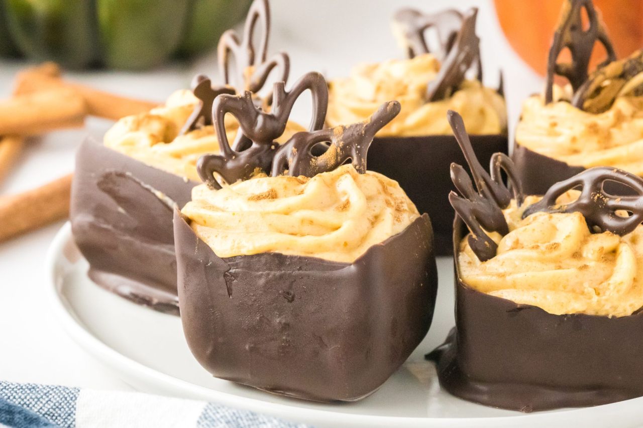 Chocolate Pumpkin Mousse Cups