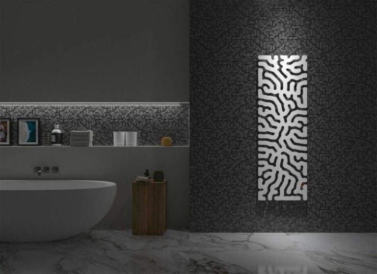 Coral Electric Radiator Introduces Stunning Patterns to Bathroom