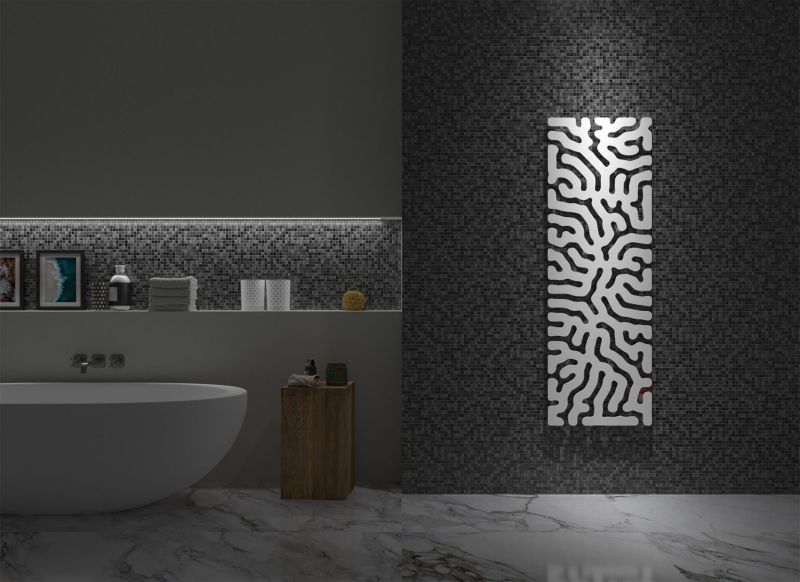 vertical Laser-Cut Coral Electric Radiator