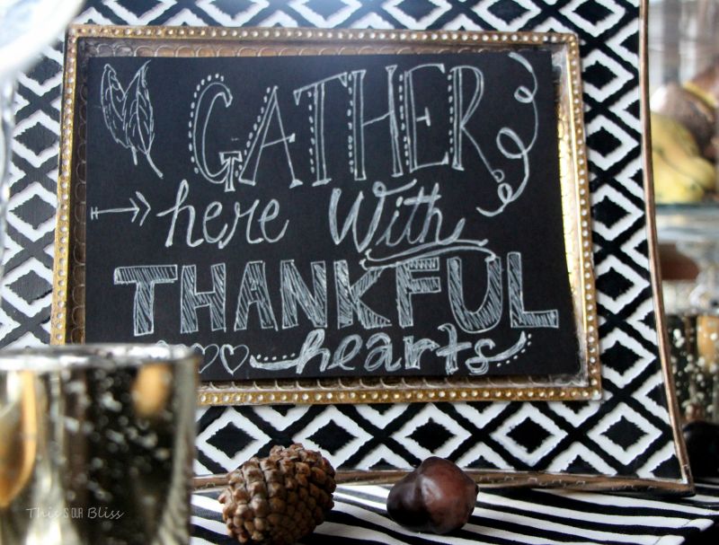 Chalkboard Art DIY Thanksgiving decoration 