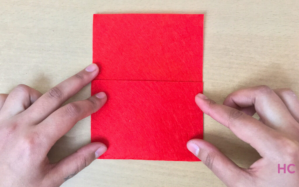 fold the felt sheet 