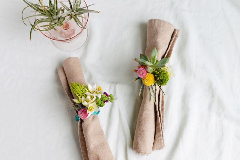 floral napkin ring for thanksgiving 