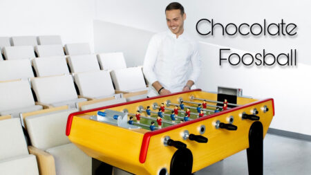 Chocolate foosball table by Amaury Guichon