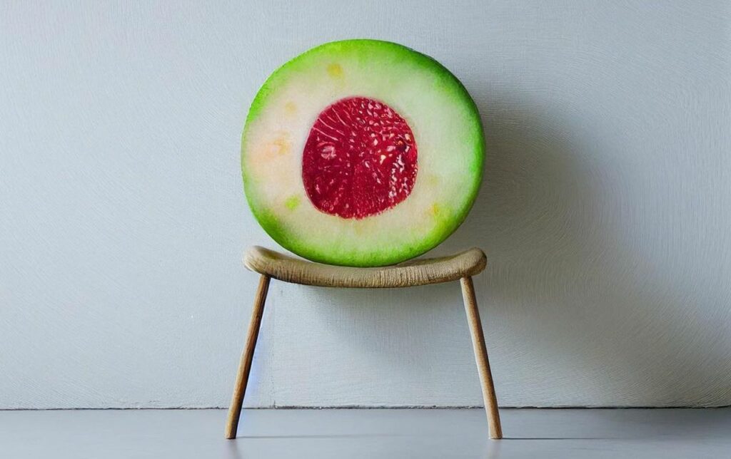 Visualizing Chairs Out of Fruit and Vegetables