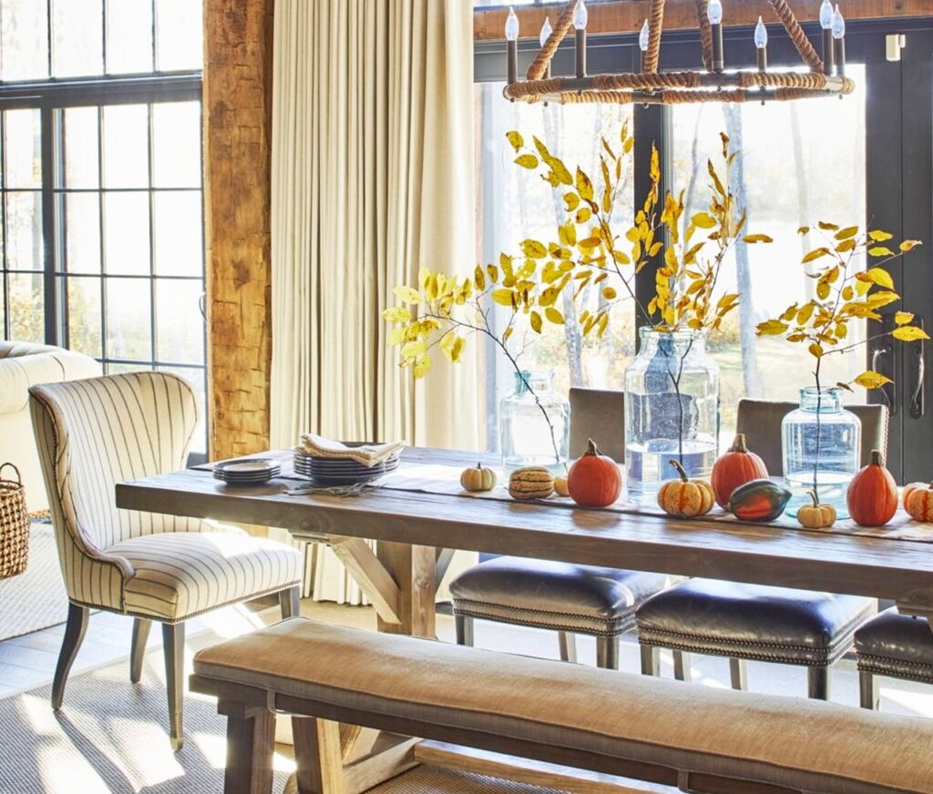 Set the dining table for Fall  