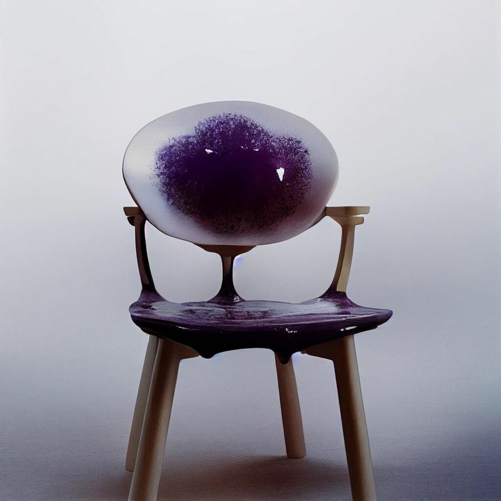 Plum chair by Frank Jacobus