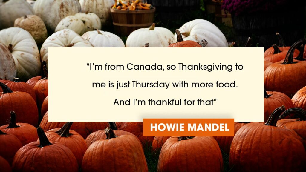 Thanksgiving quote on food