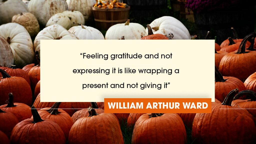 Thanksgiving quote on gratitude