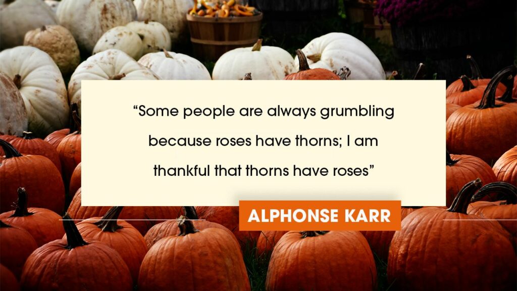 Thanksgiving quote on roses