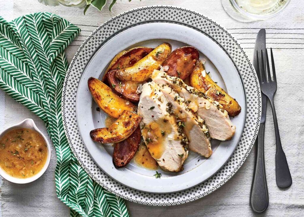 Turkey Breast with Shallot-Mustard