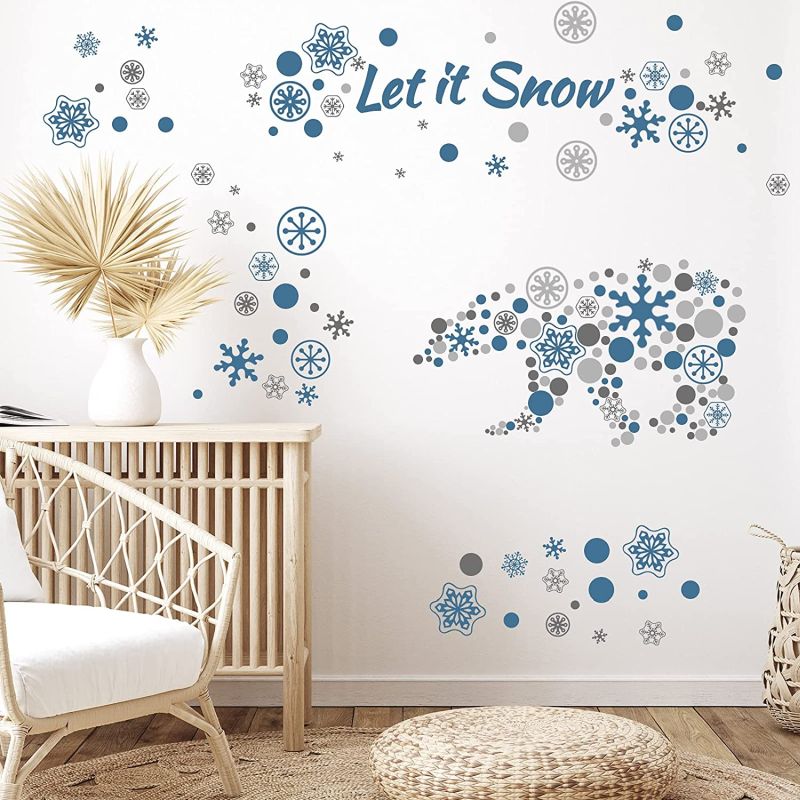 snowflake wall decals for christmas 