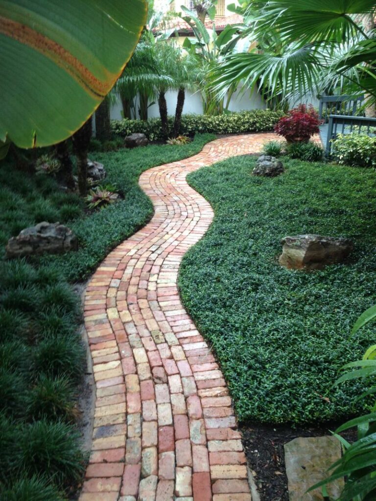 brick garden pathway 