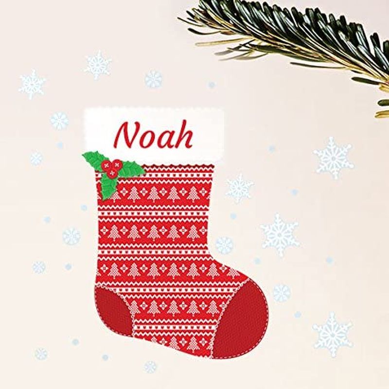 stocking christmas wall decal  