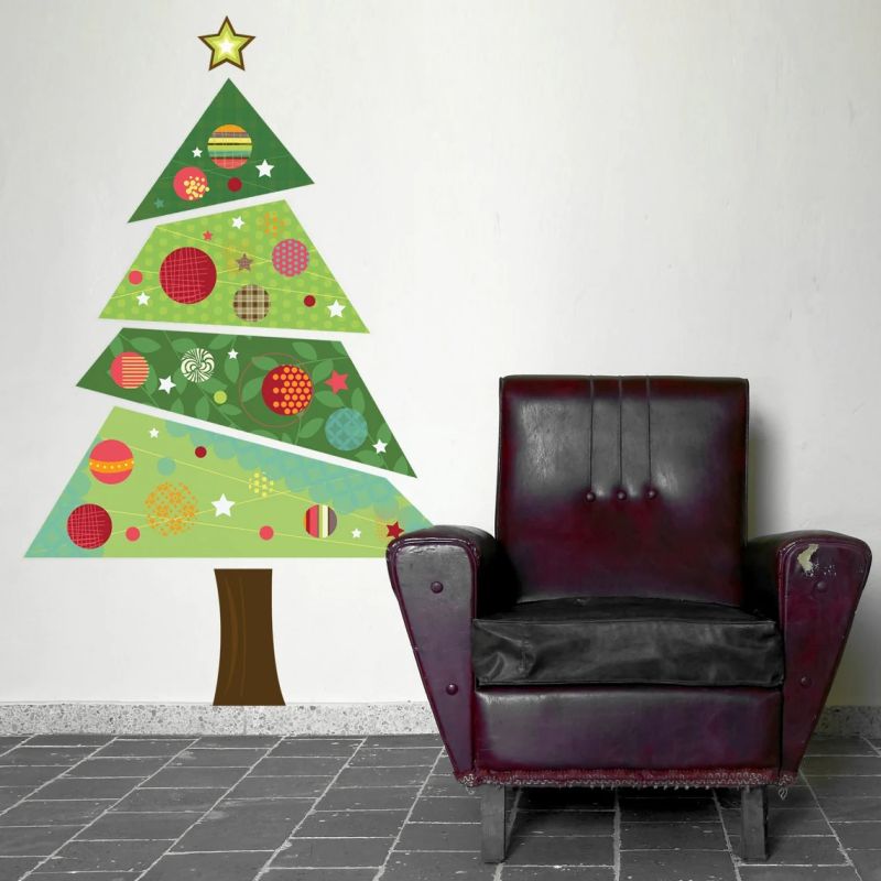 fabric Christmas tree wall decals