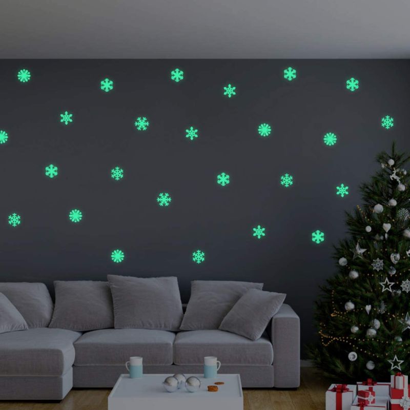 glow-in-the-dark Christmas wall decals 