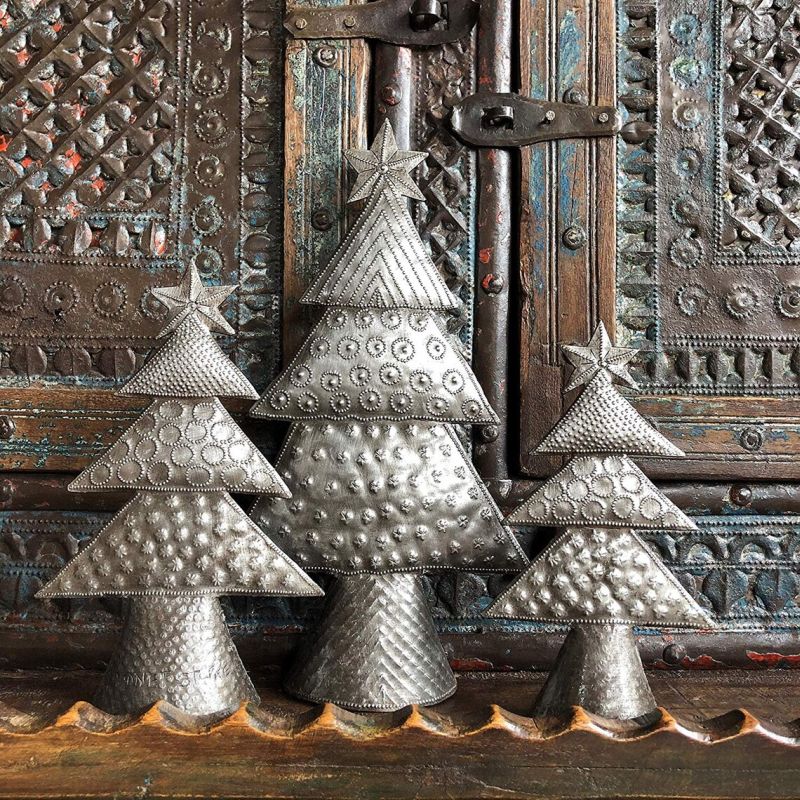 Metal Christmas Trees for tabletop or shelf 