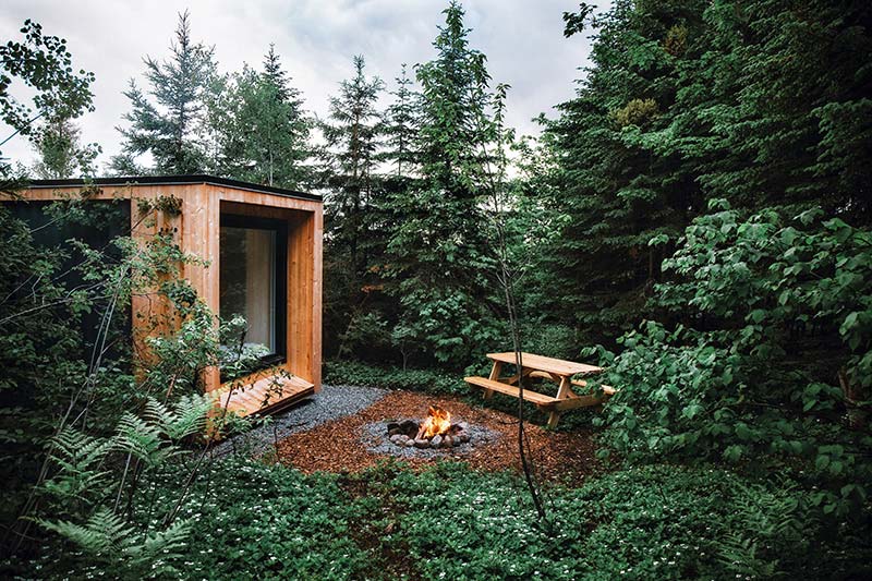 shipping container cabin outdoor 