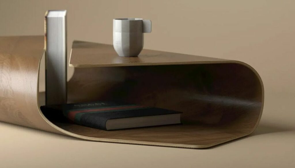 Cocoon coffee table by Deniz Aktay