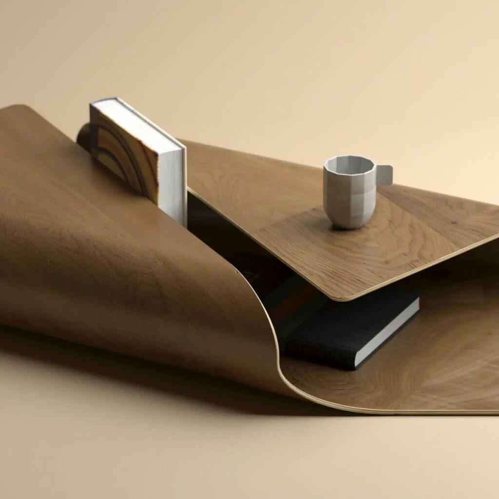 Cocoon coffee table by Deniz Aktay