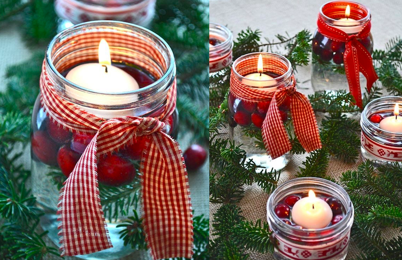 DIY Mason Jar Candles for christmas