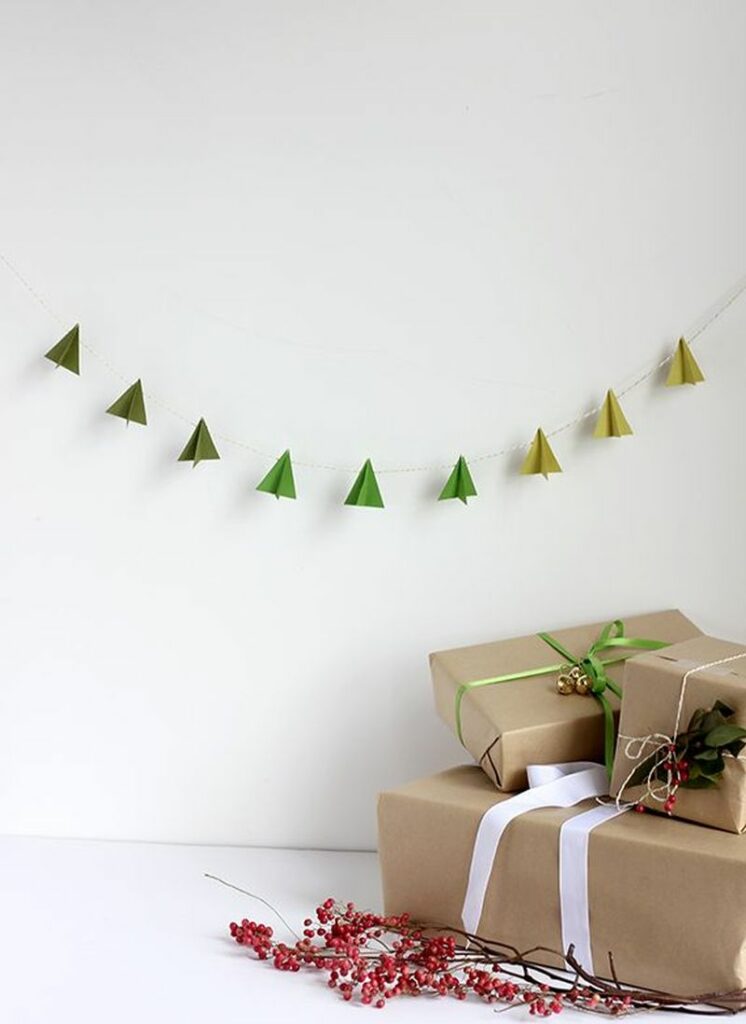 DIY Paper Tree Garland