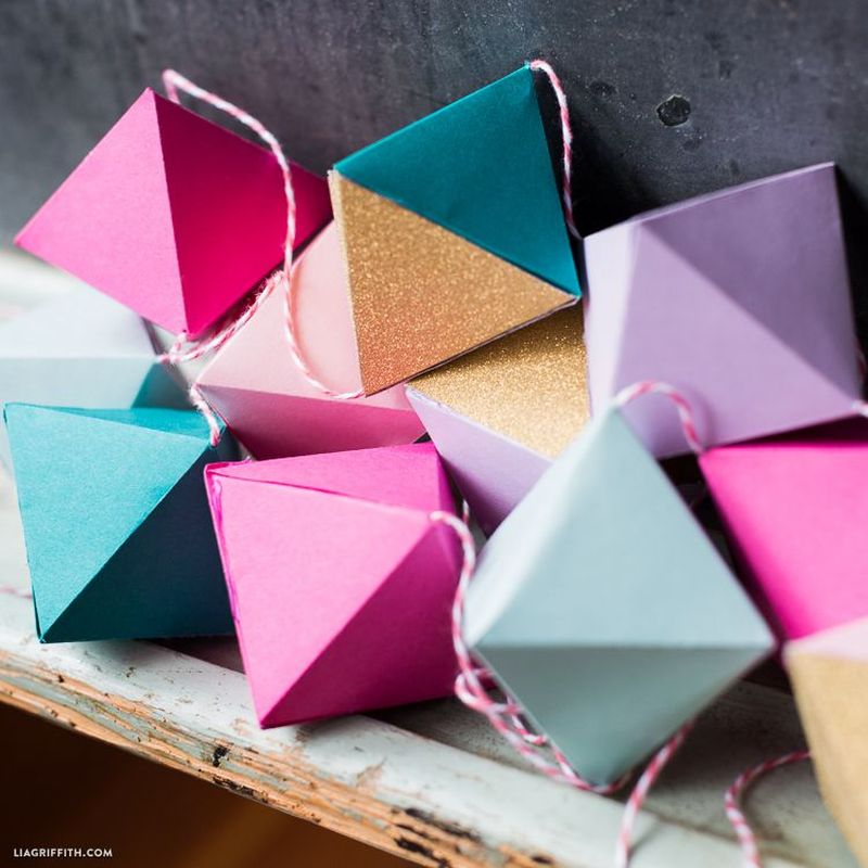 DIY Paper Geode Garland