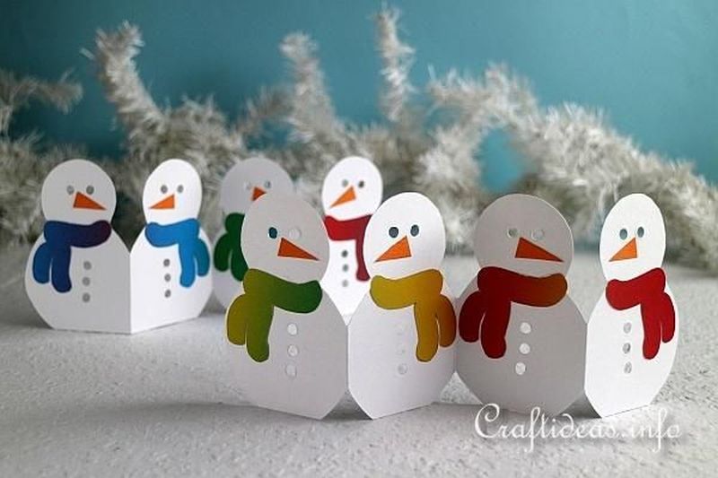 Paper Snowman Garland