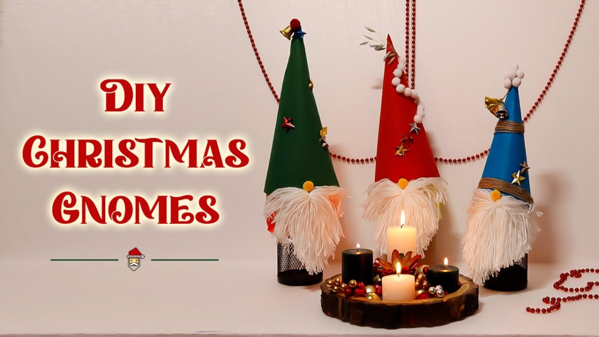 Learn to Make Christmas Gnomes From Felt and Yarn
