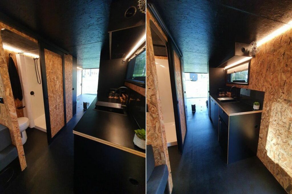 Häuslein Hauler kitchen by Häuslein Tiny House