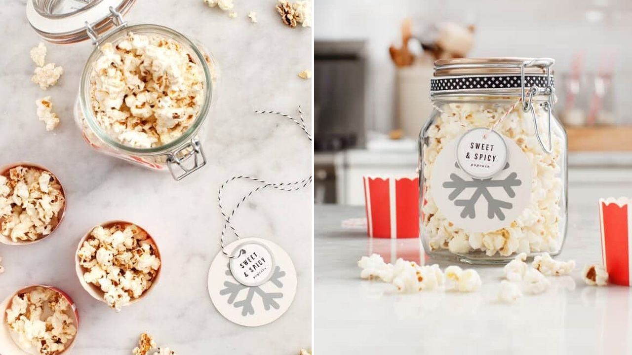 Homemade Edible Gifts for Christmas - Sweet & Spicy Popcorns