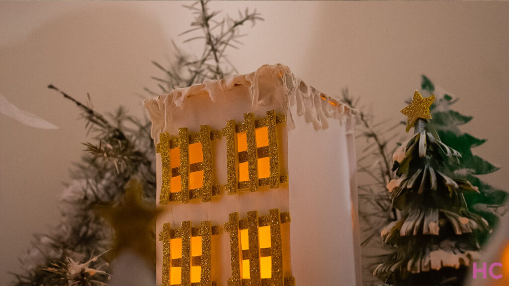 Inexpensive Christmas Village Display mini house