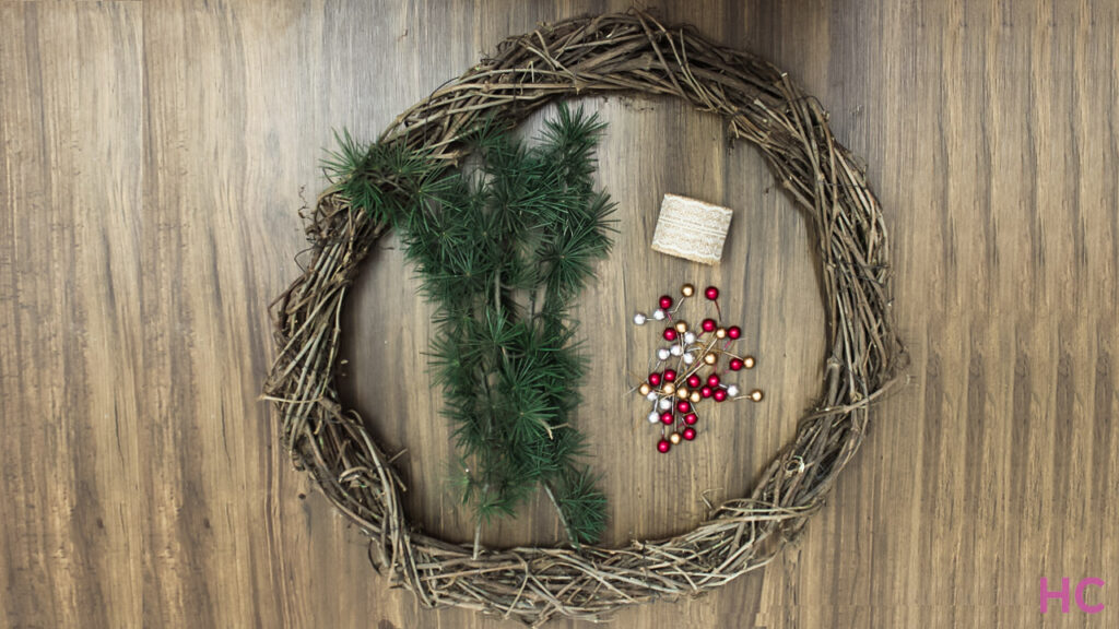 Material for DIY Pine Christmas Wreath