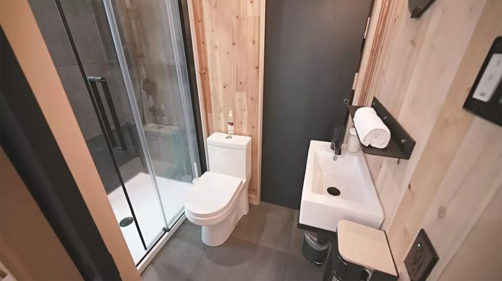 toilet in shipping container cabin 