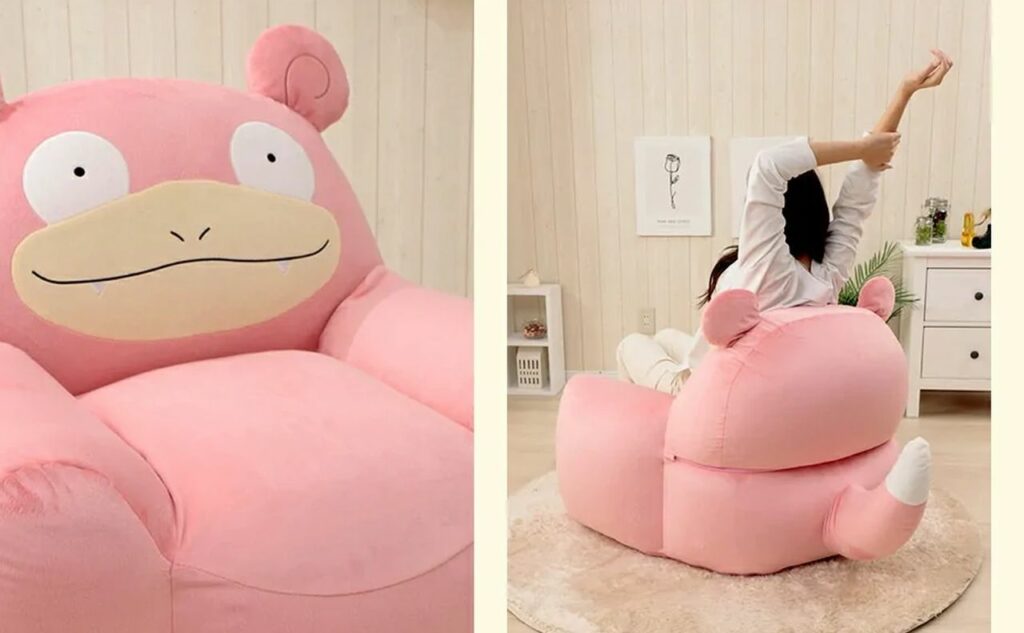 Slowpoke pokemon bean bag by Cellutane