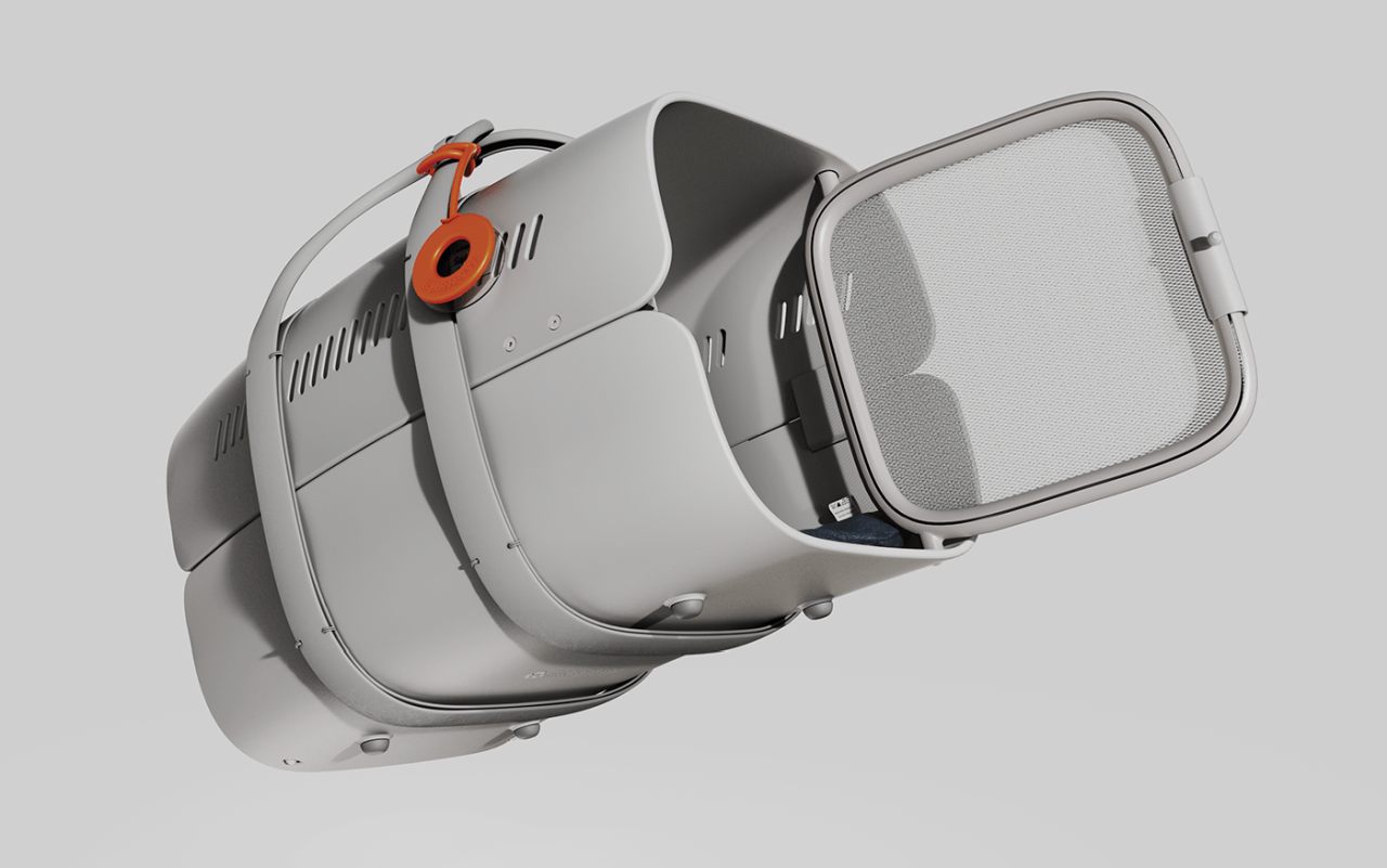 Ergonomically Designed Burrow Pet Carrier Doubles as Pet Bed