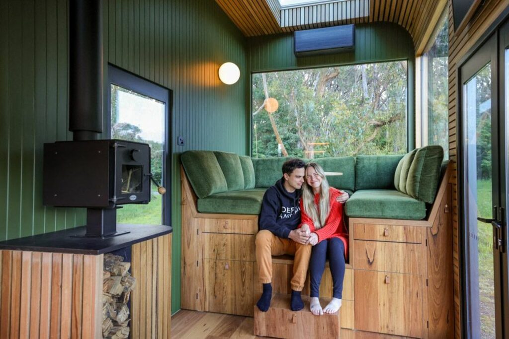 Tiny House with raised lounge area of in Australia