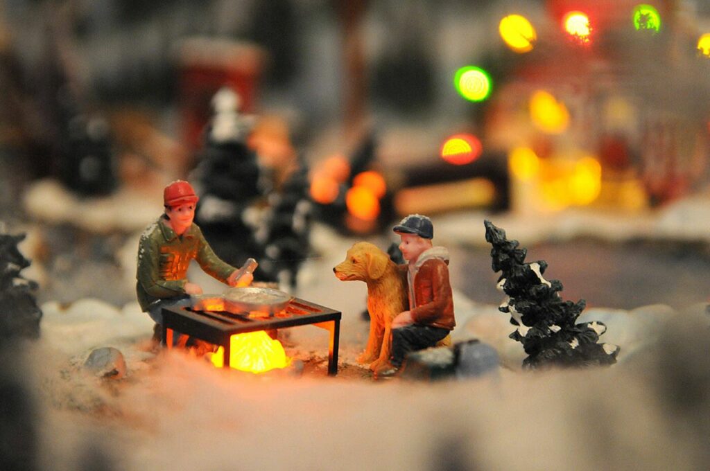 Visually impaired man builds Christmas village