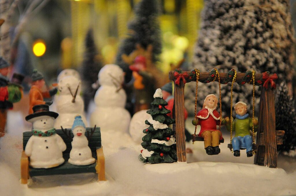 Visually impaired man builds Christmas village