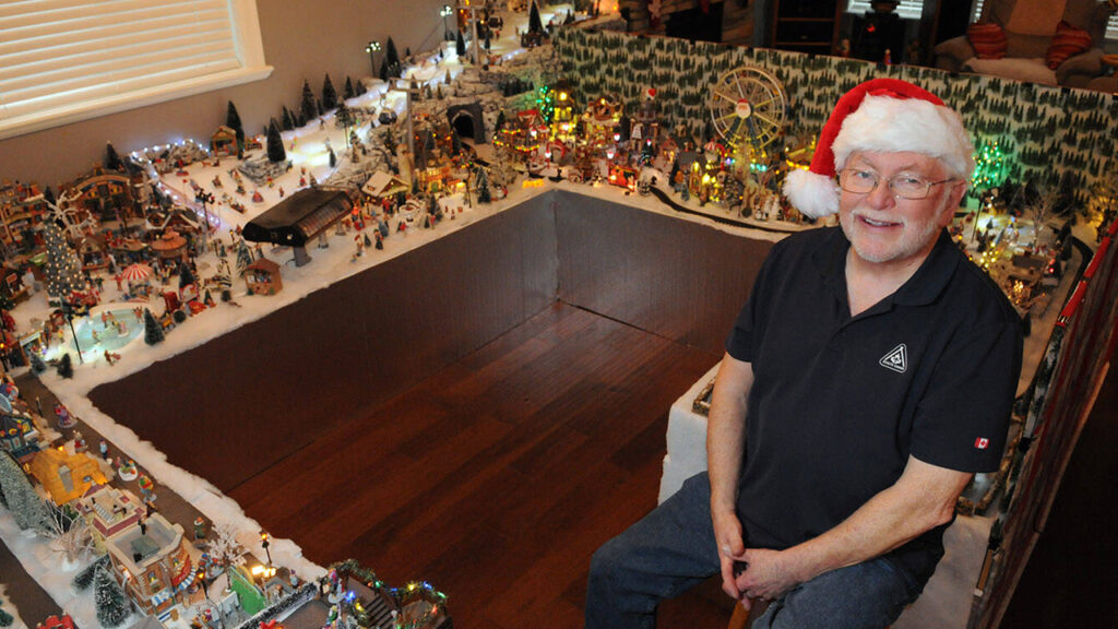 Visually impaired man builds Christmas village