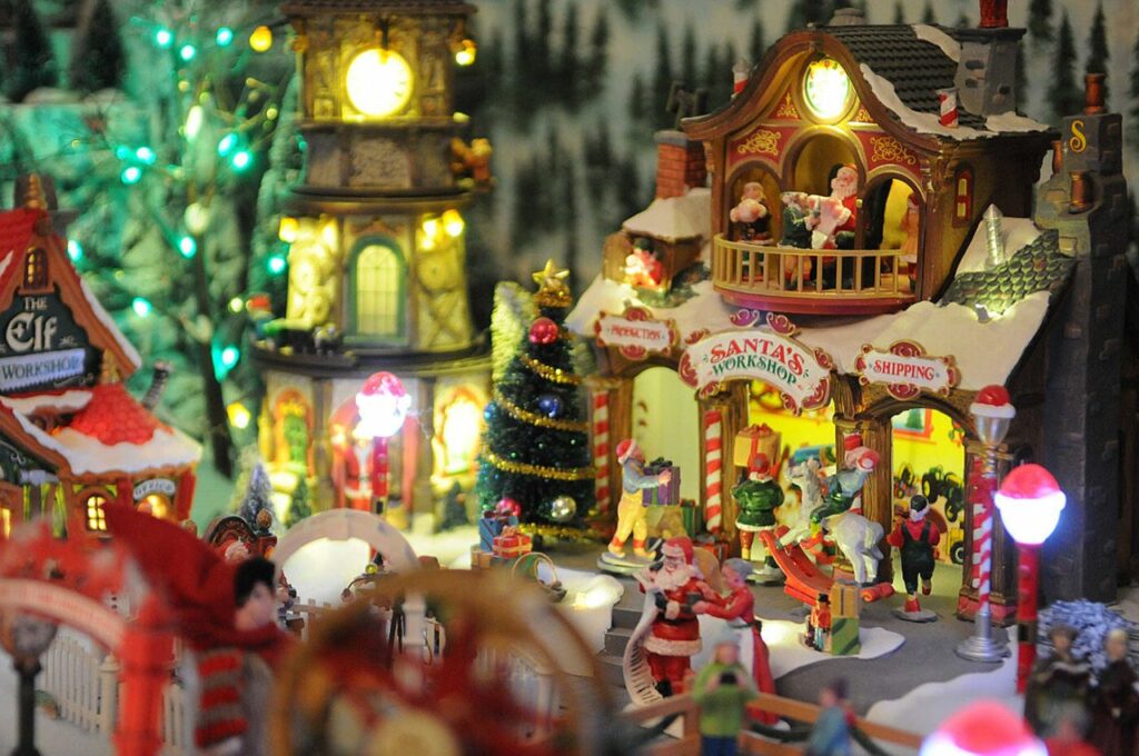 Visually impaired man builds Christmas village