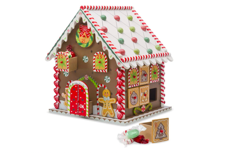 Wooden Gingerbread House Advent Calendar