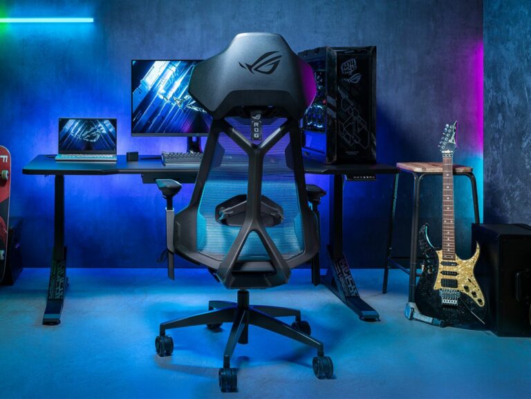 ROG Destrier Ergo Gaming Chair for Immersive Mobile Gaming
