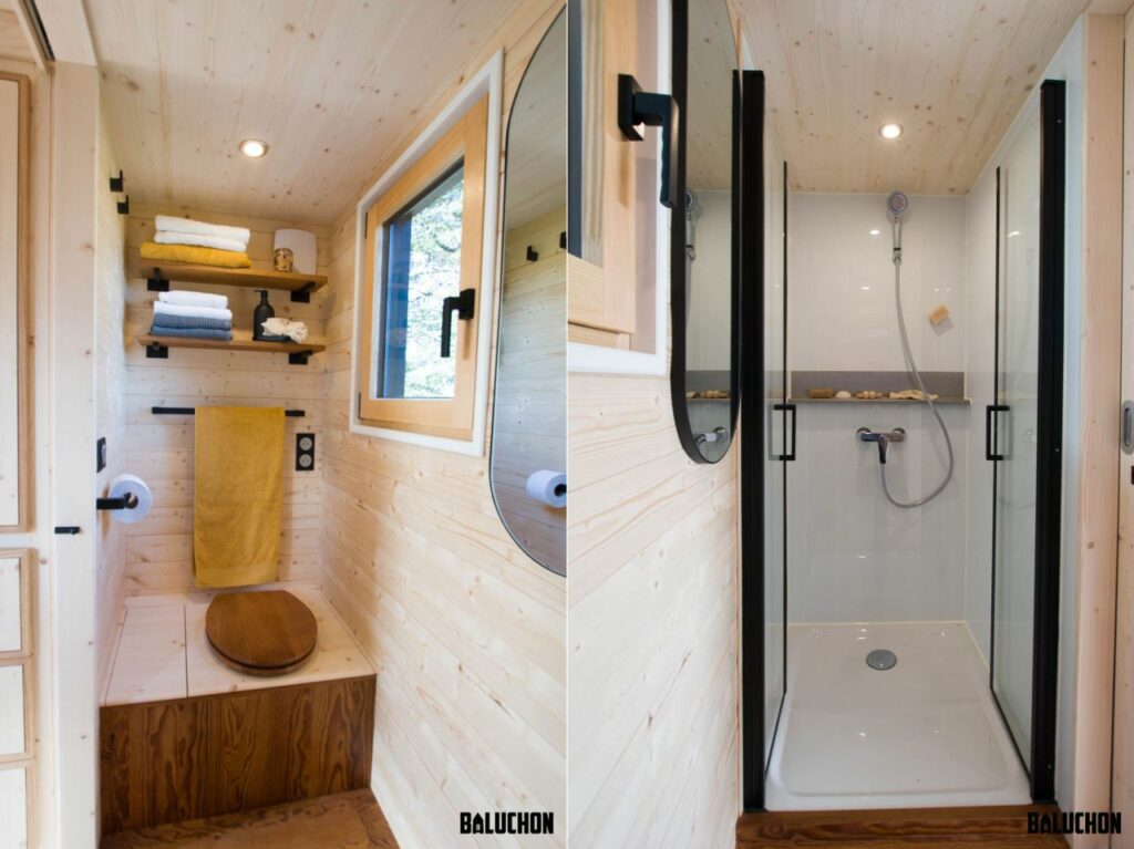 Raev tiny house bathroom by Baluchon