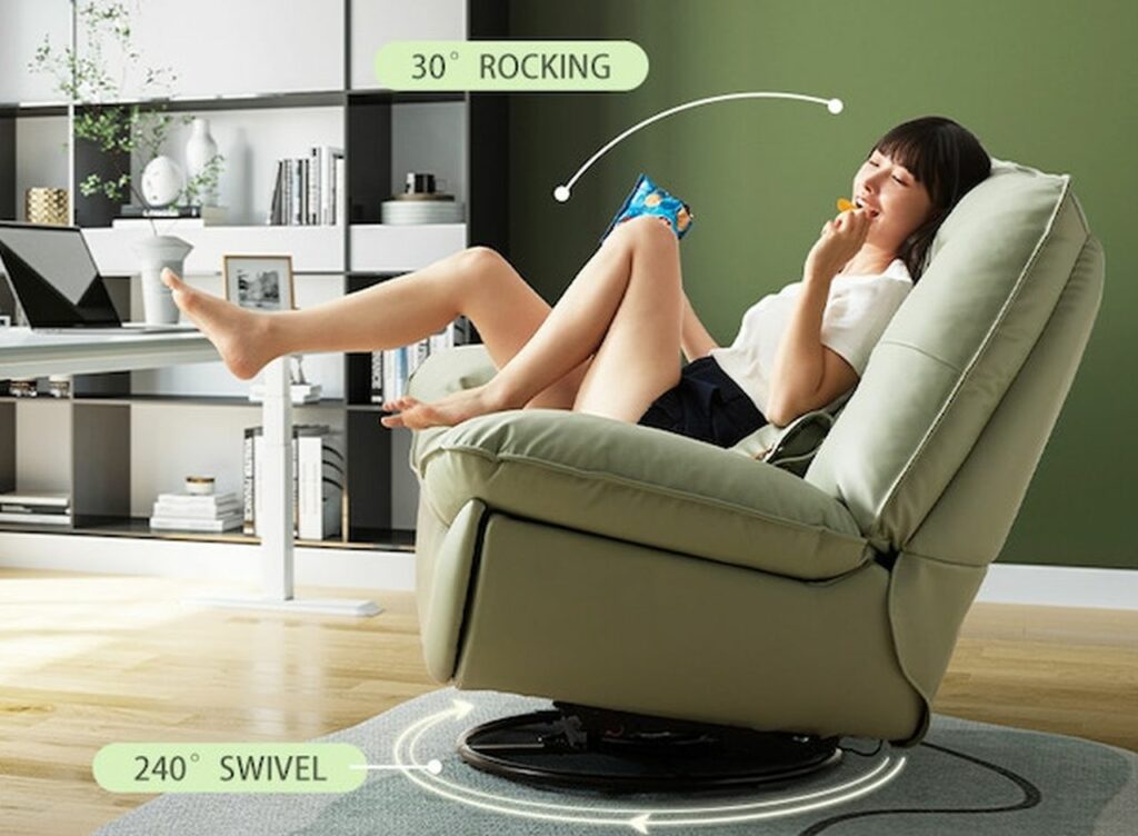 Sitjoy smart sofa with automated recliner