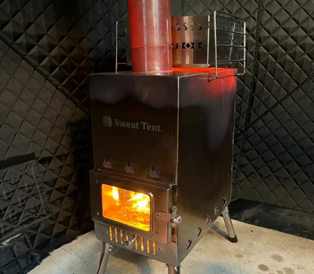 SweatTent stainless steel wood stove