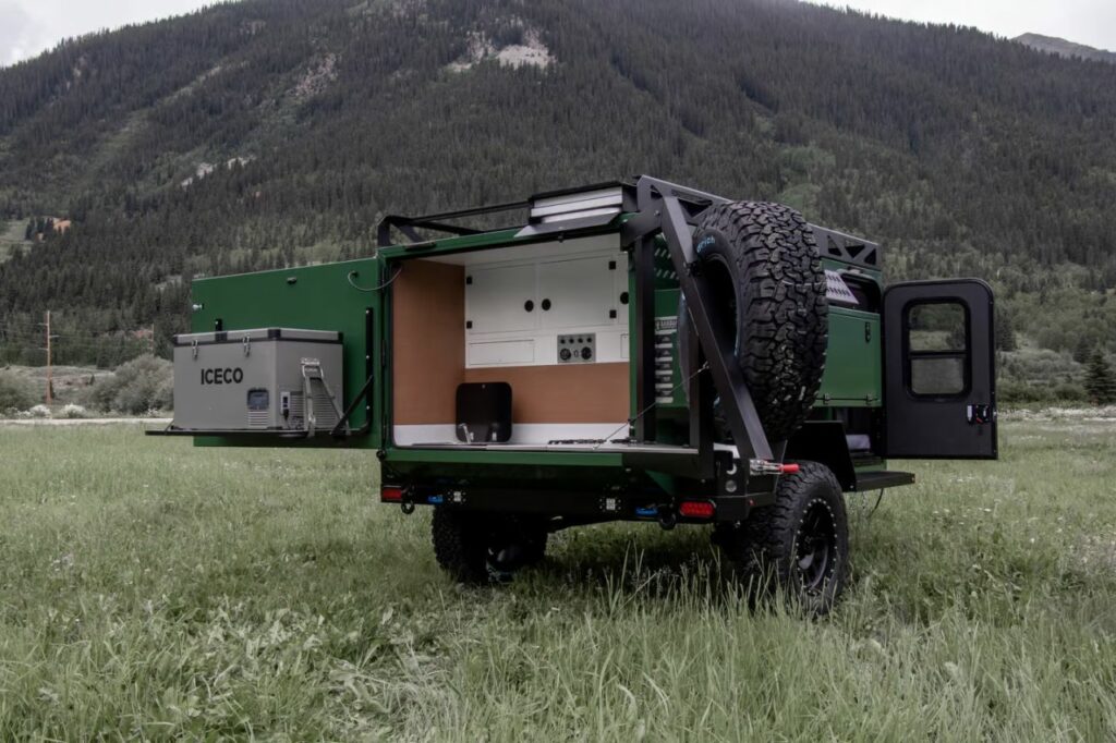 The Highland 60 camper trailer rear