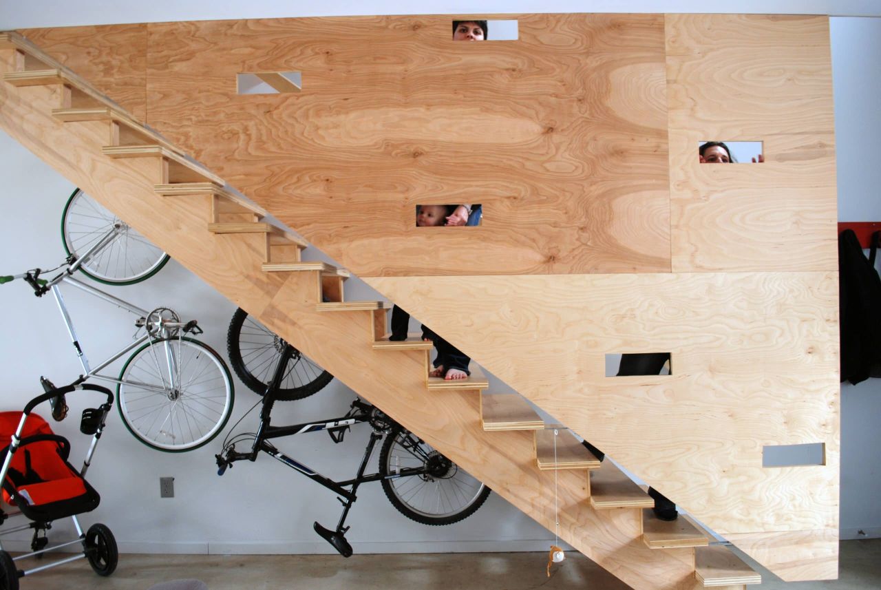 Best Under-Stair Design Ideas - under-stair bike rack