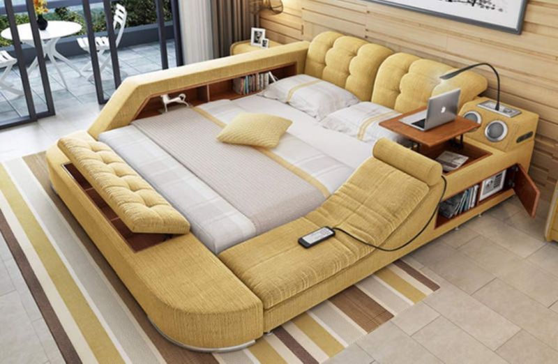 Tatami Multimedia Bed with massage chair and fold-out table