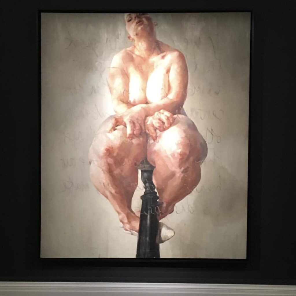 Jenny Saville's 1992 artwork called Propped