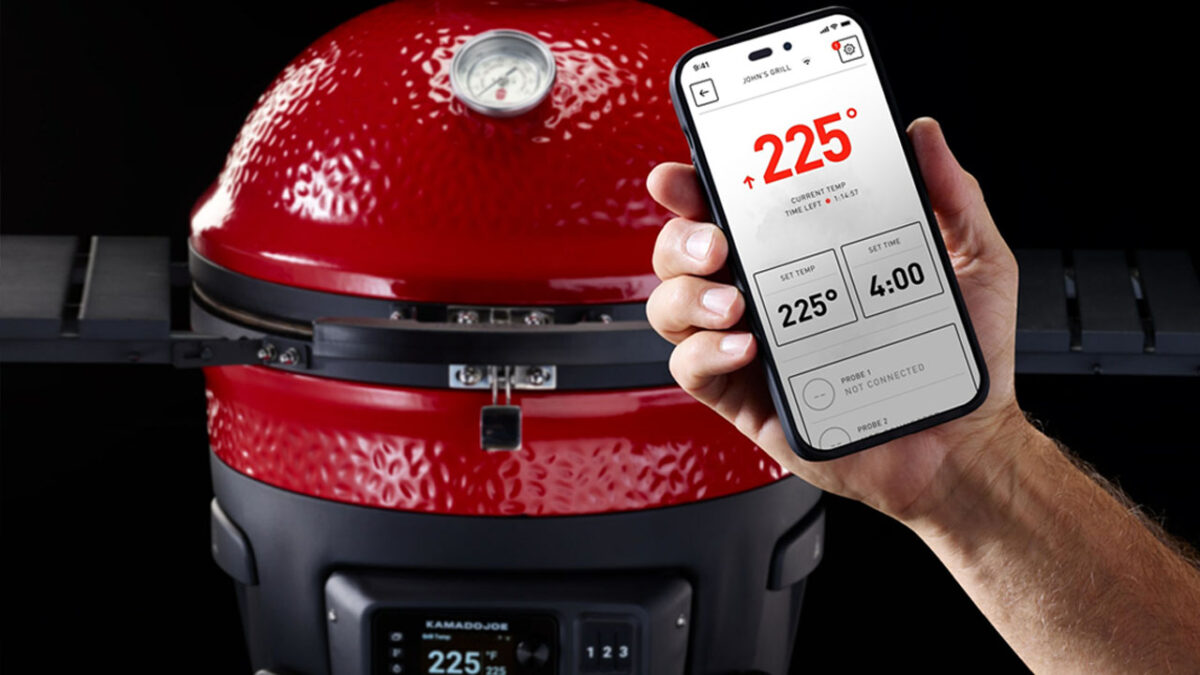 Konnected Joe Ceramic Grill Features Automatic Fire Starter Ignition